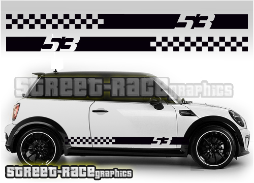 Mini side racing stripes 007