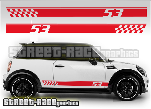 Mini side racing stripes 010