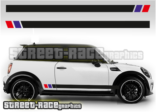 Mini side racing stripes 013