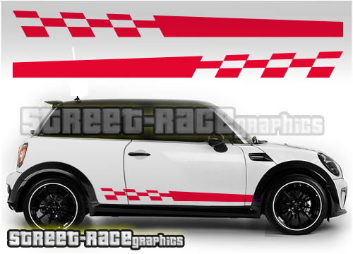 Mini side racing stripes 029
