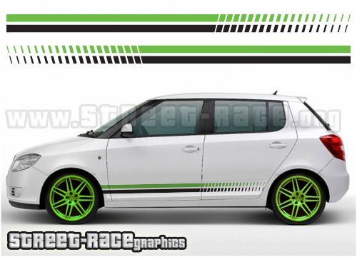 Skoda racing stripes 003 stickers