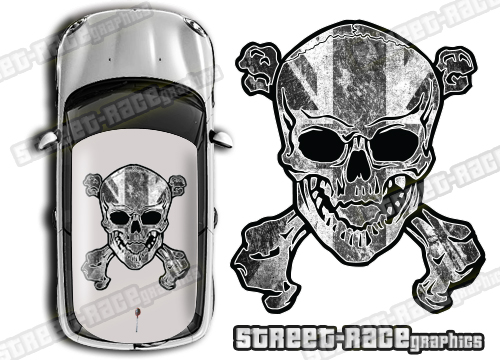 Roof SKULL 024 - Union Jack