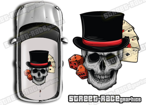 Roof SKULL 026 - Gambling Skull