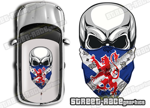 Roof SKULL 826 - Scotland flag