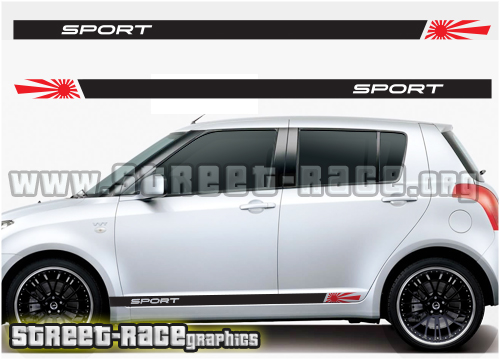 Swift side racing stripes 018 - Japanese flag