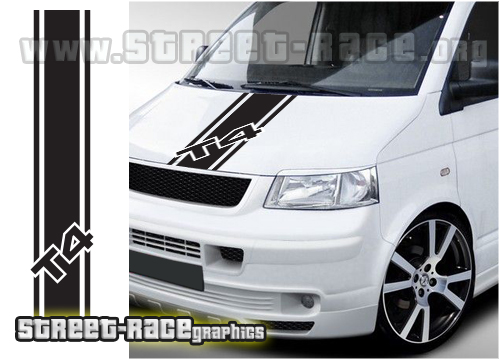 VW transporter camper bonnet racing stripes T4 005b