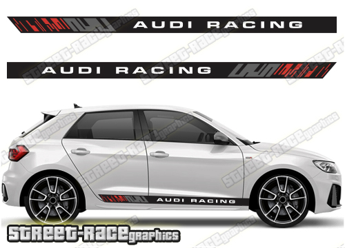 Audi A1 printed racing stripes 001