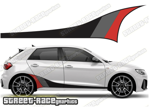 Audi A1 printed racing stripes 002