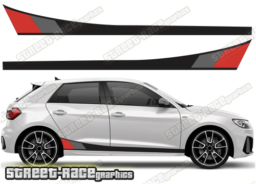 Audi A1 printed racing stripes 003