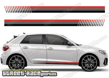 Audi A1 printed racing stripes 004