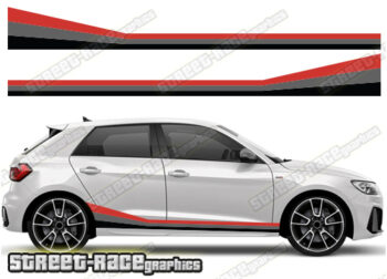 Audi A1 printed racing stripes 005