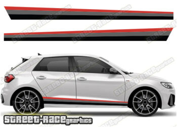 Audi A1 printed racing stripes 006