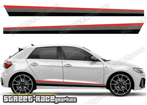 Audi A1 printed racing stripes 006