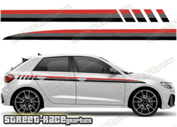 Audi A1 printed racing stripes 009