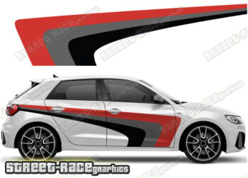Audi A1 printed racing stripes 011