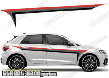 Audi A1 printed racing stripes 014