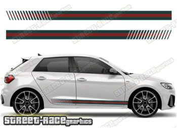 Audi A1 printed racing stripes 015 - GUCCI style