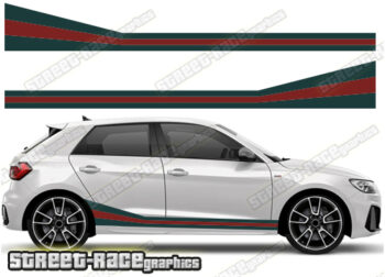 Audi A1 printed racing stripes 016 - GUCCI style