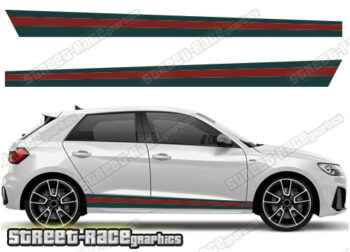 Audi A1 printed racing stripes 017 - GUCCI style
