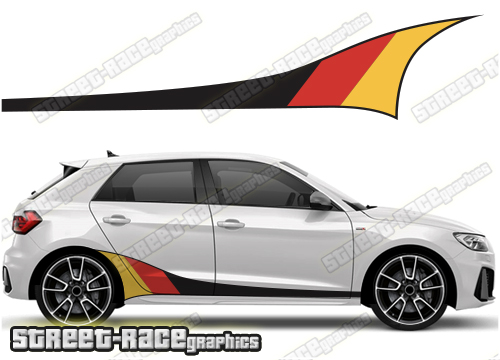Audi A1 printed racing stripes 021 - German Flag