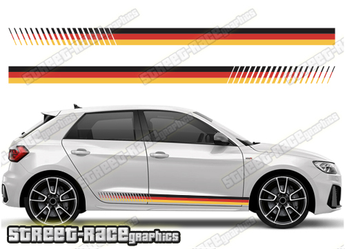 Audi A1 printed racing stripes 023 - German Flag