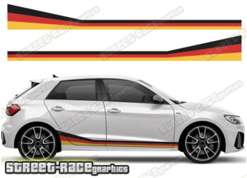 Audi A1 printed racing stripes 024 - German Flag