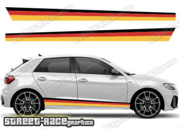 Audi A1 printed racing stripes 025 - German Flag