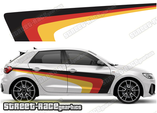Audi A1 printed racing stripes 028