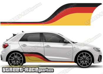 Audi A1 printed racing stripes 029 - German Flag