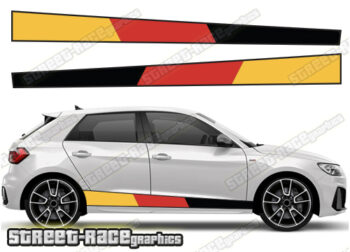 Audi A1 printed racing stripes 030 - German Flag
