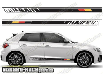 Audi A1 printed racing stripes 031 - German flag