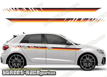 Audi A1 printed racing stripes 035 - German Flag