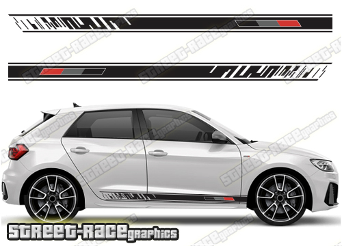 Audi A1 printed racing stripes 039