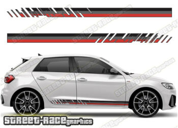 Audi A1 printed racing stripes 041