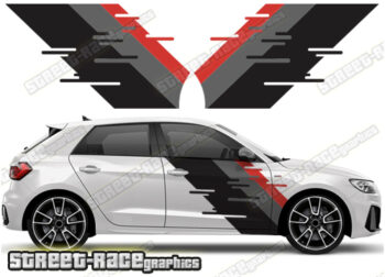 Audi A1 printed racing stripes 043