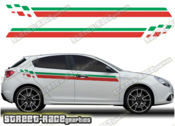 Alfa Romeo Giulietta racing stripes 026 - Italian flag