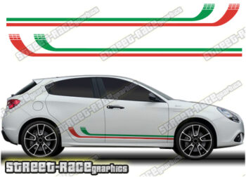 Alfa Romeo Giulietta racing stripes 041 - Italian flag
