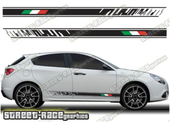 Alfa Romeo Giulietta racing stripes 022 - Italian flag