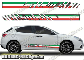 Alfa Romeo Giulietta racing stripes 025 - Italian flag