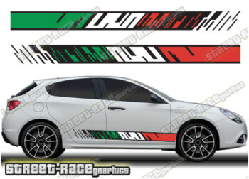 Alfa Romeo Giulietta racing stripes 026 - Italian flag