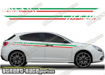Alfa Romeo Giulietta racing stripes 027 - Italian flag