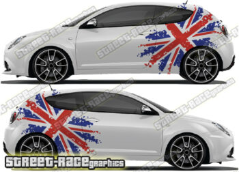 Alfa Romeo MiTo rally graphics 024 - Union Jack