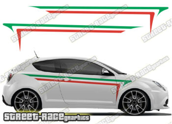 Alfa Romeo MiTo racing stripes 024- Italian flag