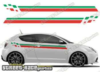 Alfa Romeo MiTo racing stripes 026 - Italian flag