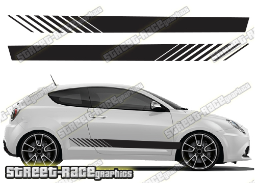 Alfa Romeo MiTo side racing stripes 039