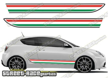 Alfa Romeo Mito racing stripes 019 - Italian flag