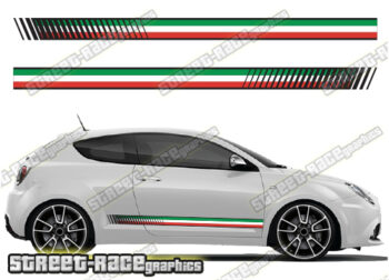 Alfa Romeo Mito racing stripes 020 - Italian flag