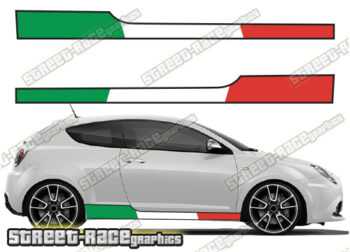 Alfa Romeo Mito racing stripes 021 - Italian flag