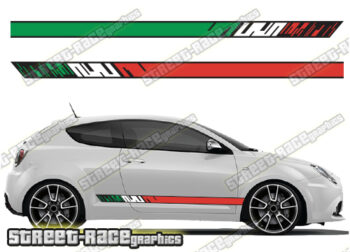Alfa Romeo Mito racing stripes 023 - Italian flag