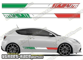 Alfa Romeo Mito racing stripes 024 - Italian flag